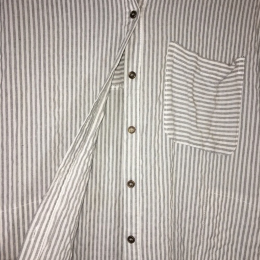 JODIFL Striped Oversized Button Down Tunic - Picture 4 of 6